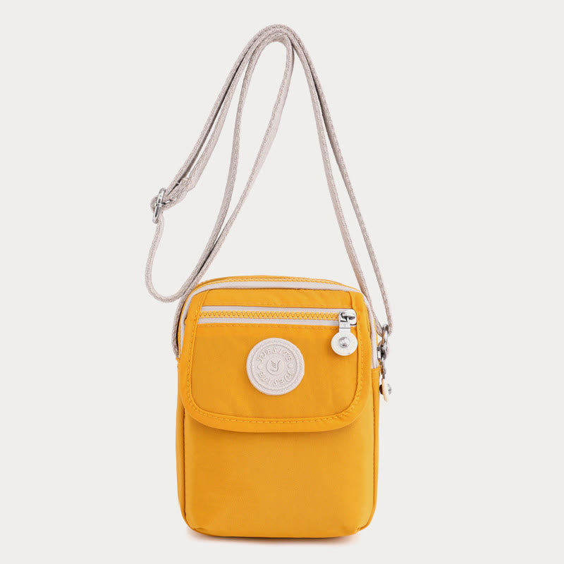 Mini Crossbody Bag – Waterproof Nylon Simple Solid Color Shopping Bag