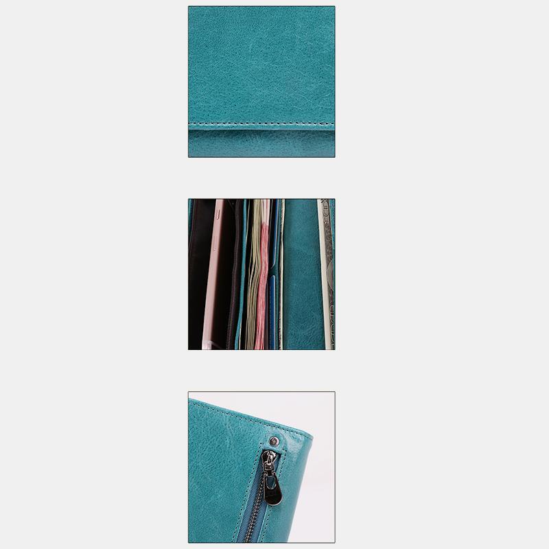 Genuine Leather RFID Vintage Wallet for Women