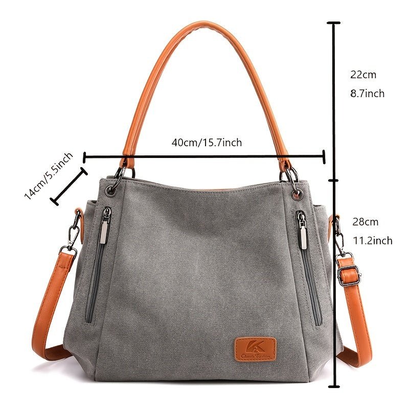 High - Quality Canvas Large Capacity Tote Bag – Perfect for Everyday and Travel - VOTVO