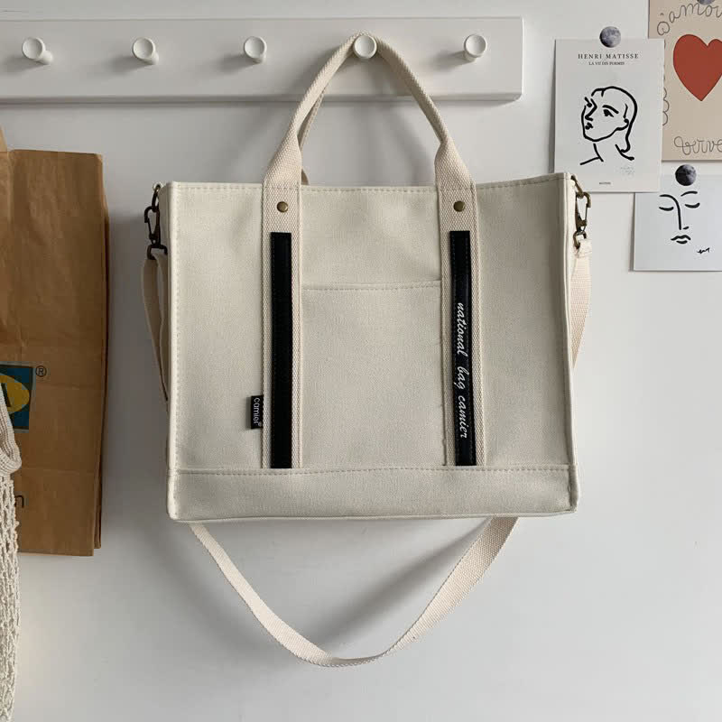 Laptop Tote Handbag – Canvas Shoulder Bag & Briefcase for Travel, Office, and School