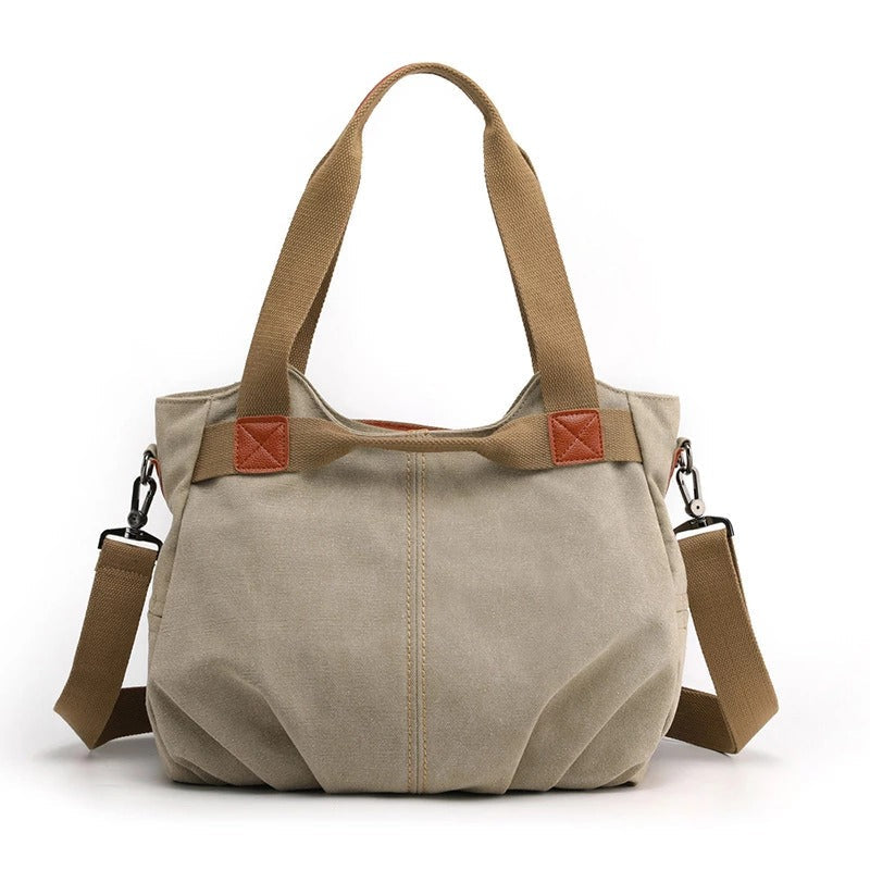Large Capacity Canvas Messenger Bag – Stylish Shoulder Bag for Daily Use