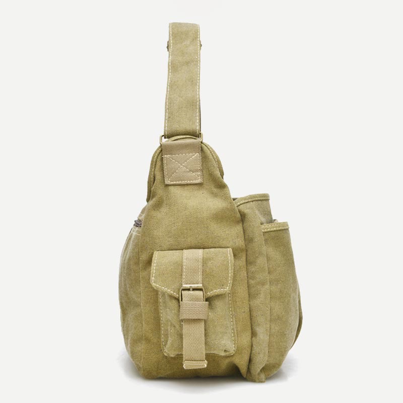 Messenger Bag for Men - Vintage Canvas Large Crossbody Kit