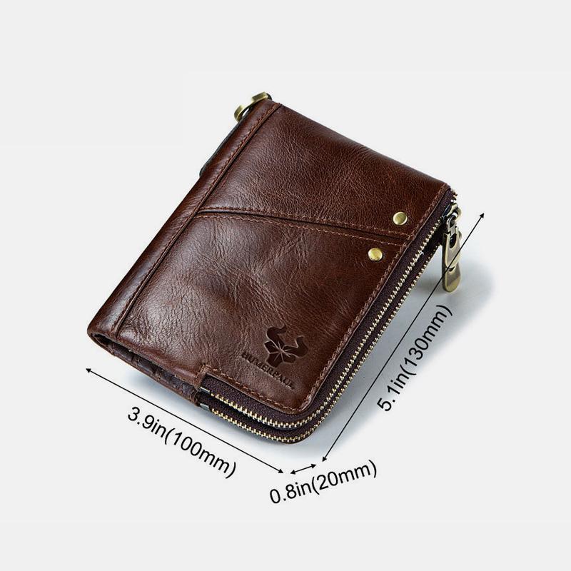 RFID Anti - theft Genuine Leather Multi - slot Bifold Wallet for Men - Stylish Business Wallet - VOTVO