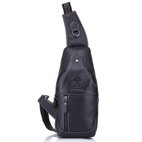 Men's Genuine Leather Sling Bag – Vintage Crossbody Backpack, Waterproof and Durable