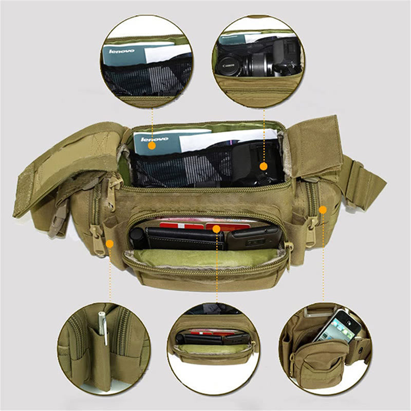 Multi-Purpose Outdoor Waist Bag for Men – Large Crossbody Shoulder Bag for Riding and Daily Use