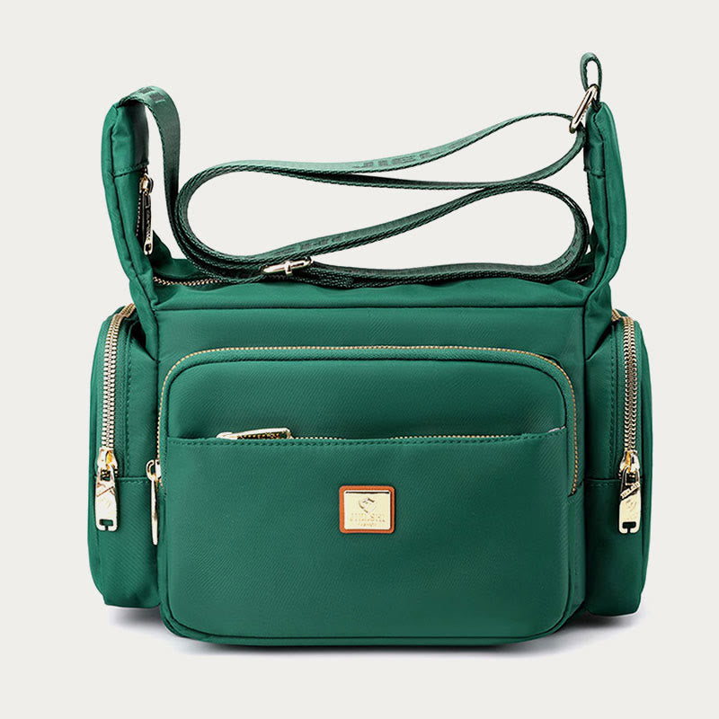 Borsa a tracolla in nylon per donna - Uso quotidiano, tasche multiple, tracolla regolabile