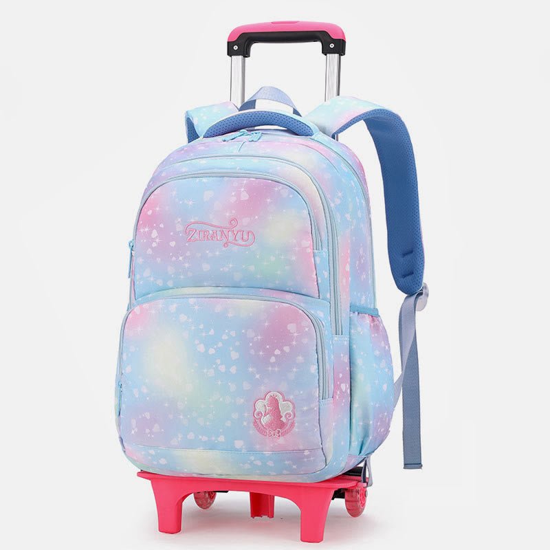Durable Nylon Rolling Backpack for Kids – School Bag with Wheels, Adjustable Straps - VOTVO
