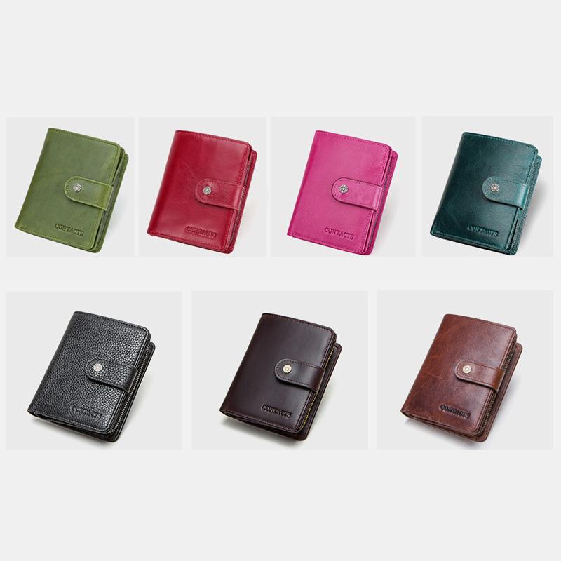 RFID GenuineLeather Multi - Card Buckle Wallet - VOTVO