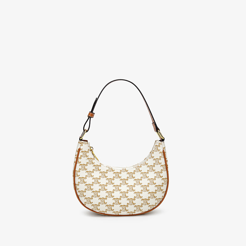 Retro Mini Dumpling Shoulder Bag – Classic PU Leather Clutch Handbag with Zipper Closure