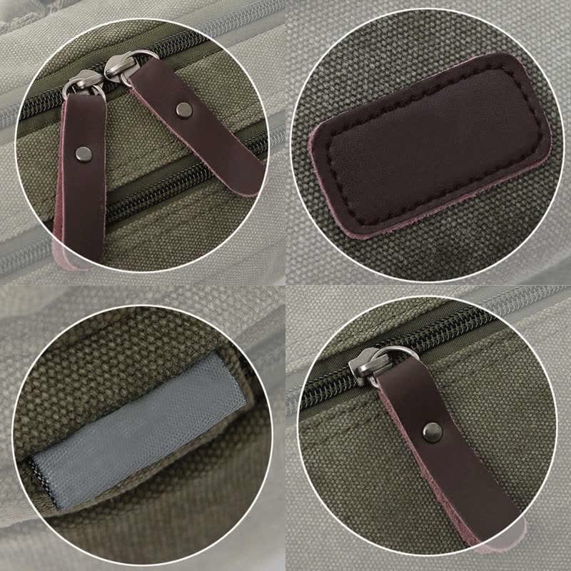 Borsa a tracolla in tela retrò da uomo - Borsa a tracolla casual