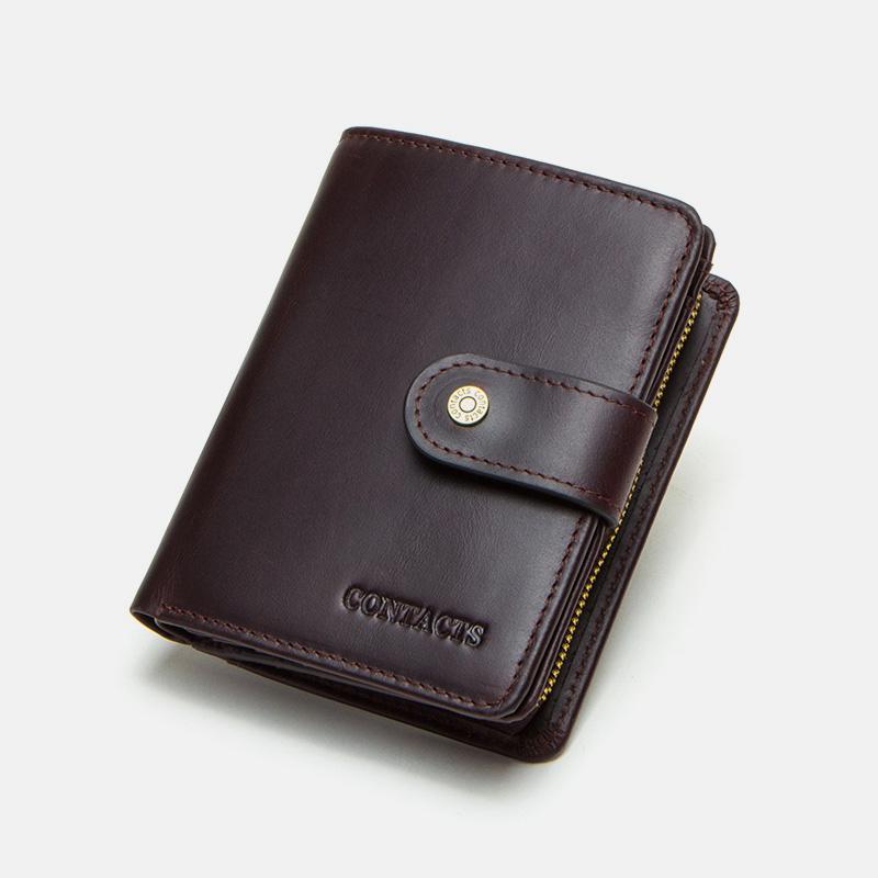 RFID GenuineLeather Multi - Card Buckle Wallet - VOTVO