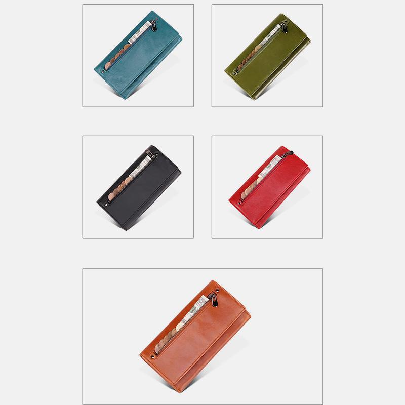 Genuine Leather RFID Vintage Wallet for Women