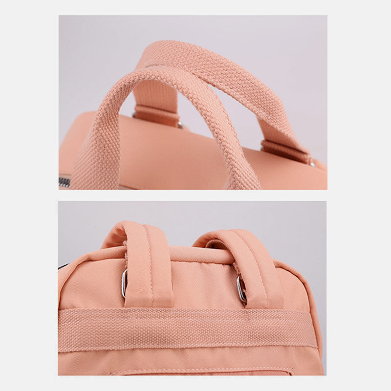 Lightweight Embossed Embroidery Backpack with USB Charging Port – Perfect for Women on the Go