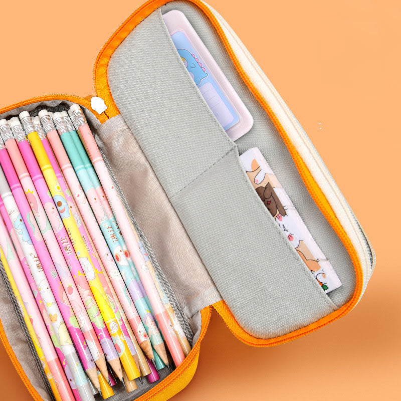 Large Capacity Pencil Case for School Students | Adult Pencil Pouch Office Organizer