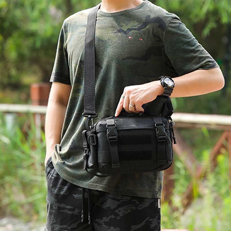 Large Camo Tactical Bag for Sports | Nylon Crossbody Bag Waist Bag