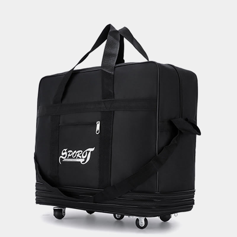 Borsa a tracolla multifunzionale con ruote e grande capacità per i viaggi – Borsa a tracolla versatile in nylon
