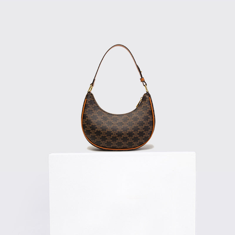 Retro Mini Dumpling Shoulder Bag – Classic PU Leather Clutch Handbag with Zipper Closure