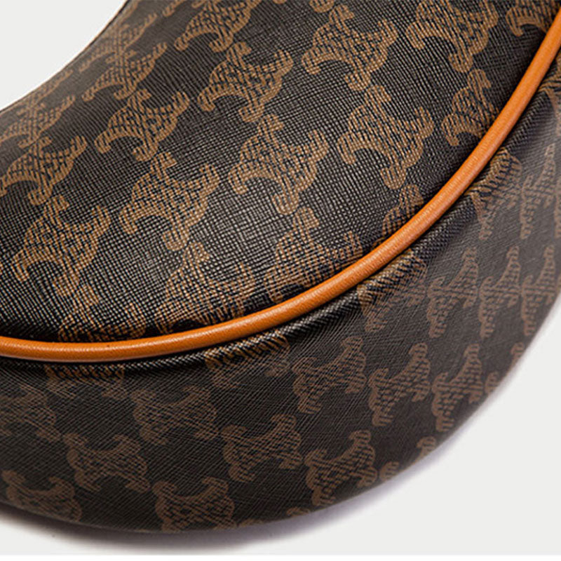 Retro Mini Dumpling Shoulder Bag – Classic PU Leather Clutch Handbag with Zipper Closure