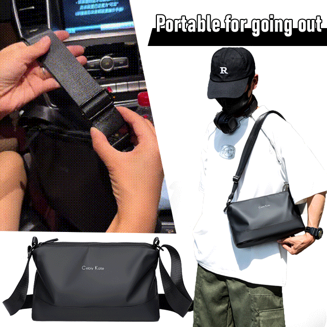 Multi-Layer Waterproof Men's Shoulder Crossbody Bag
