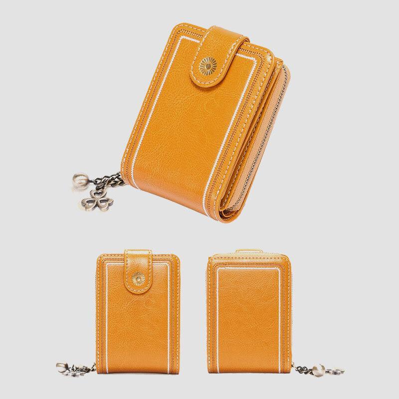 Genuine Leather RFID Multi-Slots Wallet Purse for Women