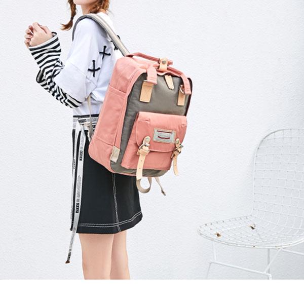 Large Capacity Colorblock Waterproof Backpack – School & Travel Laptop Bag