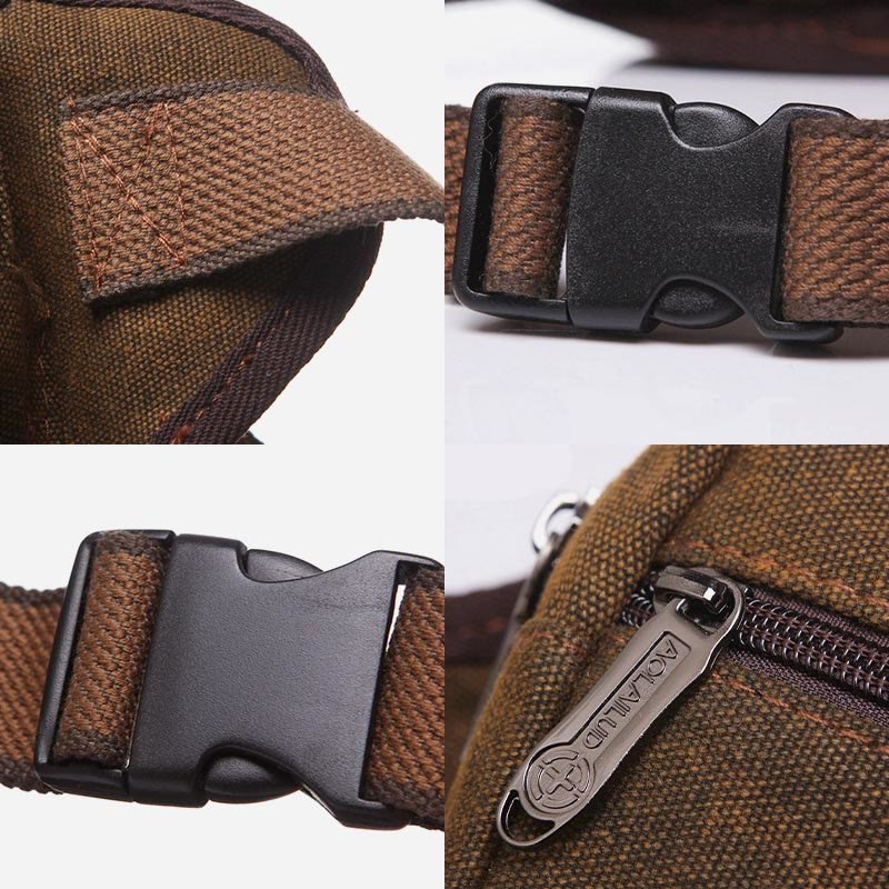 Men’s Retro Canvas Leg Bag – Outdoor Sports Crossbody with Adjustable Strap - VOTVO