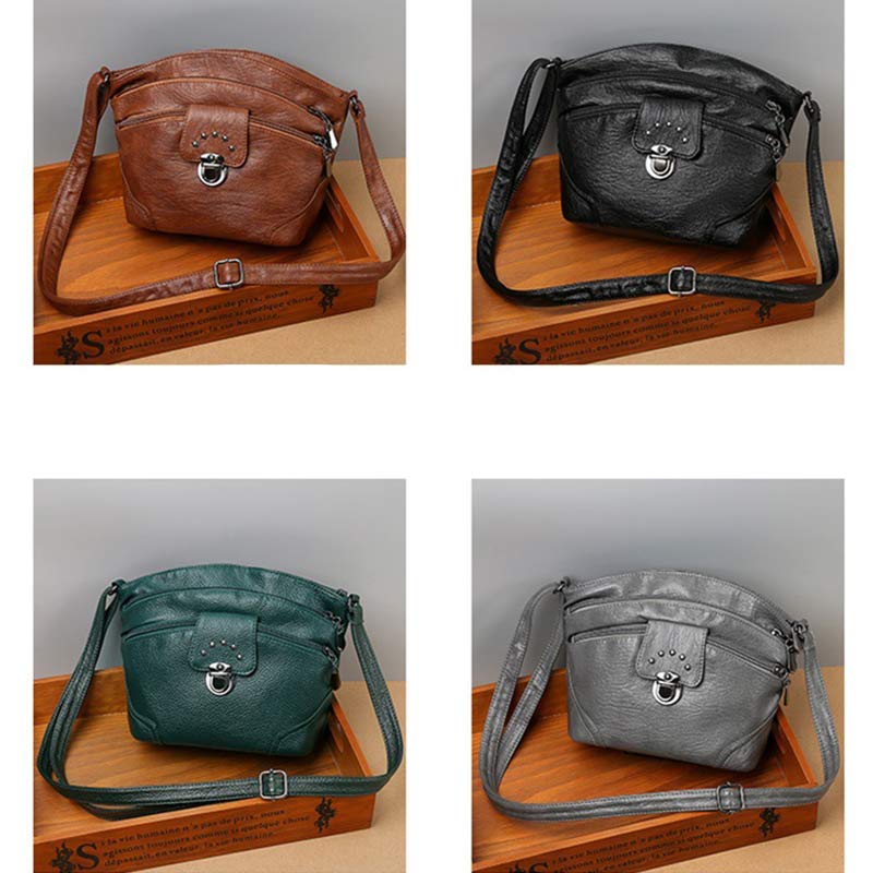 Retro Faux Leather Crossbody Bag for Women – Small Shoulder Purse for Daily Use - VOTVO