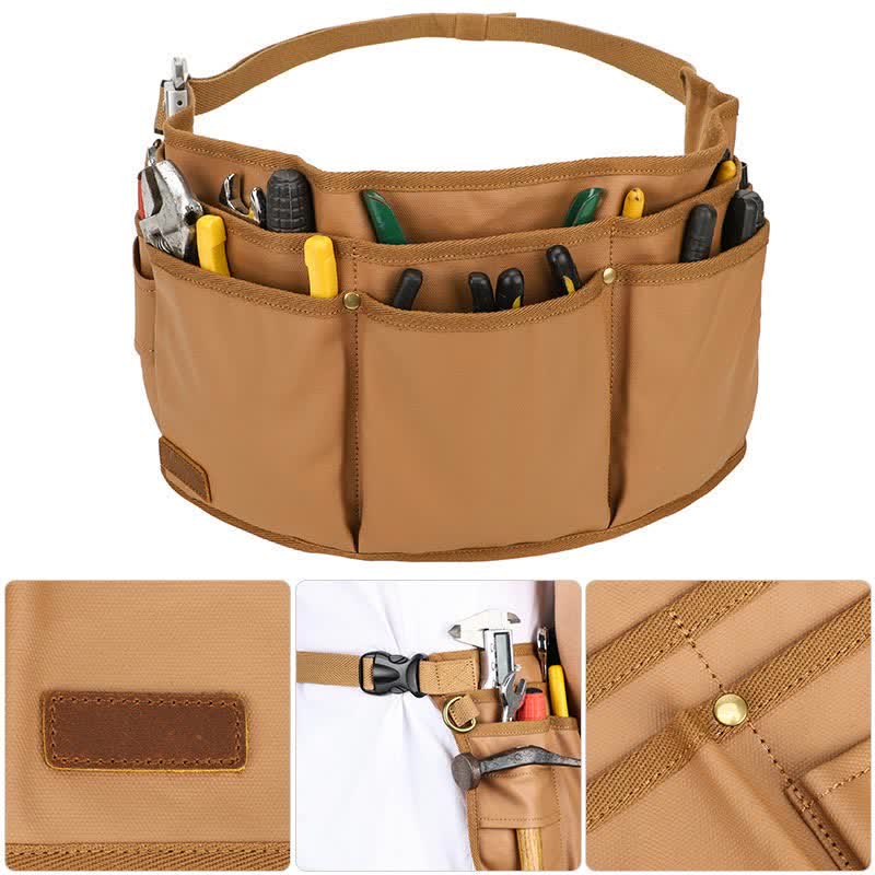 Multi-Slot Tool Belt Pouch – Waterproof Canvas Waist Bag for Tool Organization