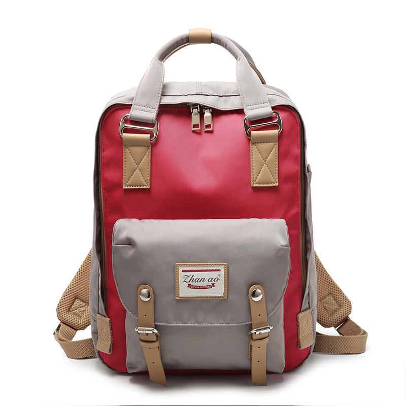 Large Capacity Colorblock Waterproof Backpack – School & Travel Laptop Bag