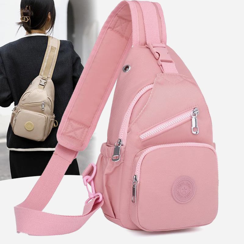 Sling Bag for Women | Multi-Pocket Waterproof Canvas Daily Shopping Backpack
