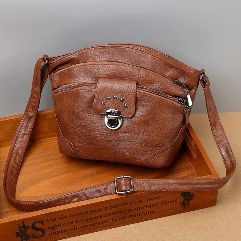 Retro Faux Leather Crossbody Bag for Women – Small Shoulder Purse for Daily Use - VOTVO