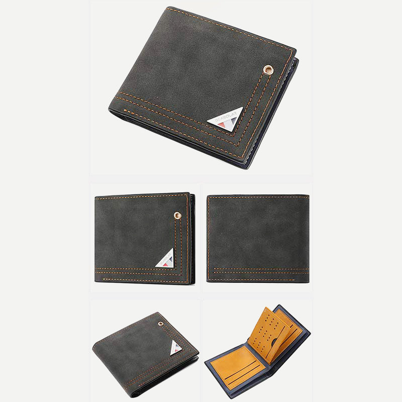 Men’s Slimfold Wallet with Extra Capacity & Passcase – Durable PU Leather Card Holder