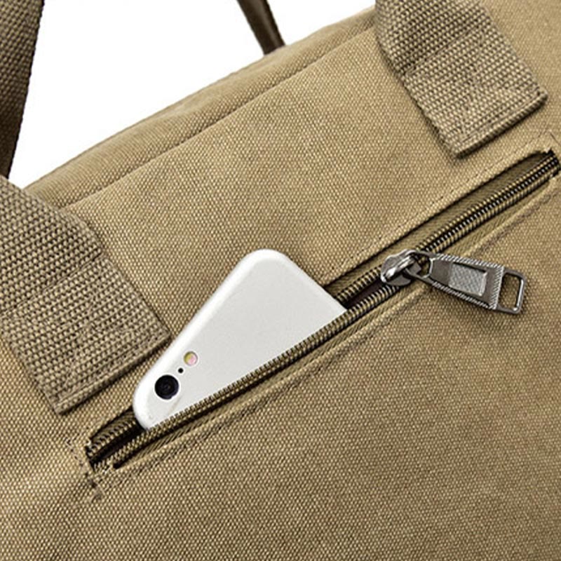 Messenger Bag for Men – Casual Canvas Multi - Pocket Crossbody Bag with Adjustable Strap - VOTVO