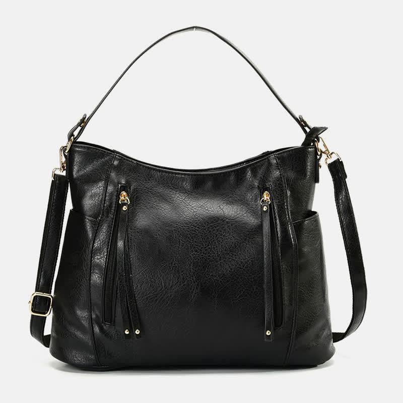 Tote Handbags Set for Women – Leather Hobo Shoulder Bag with Small Clutch