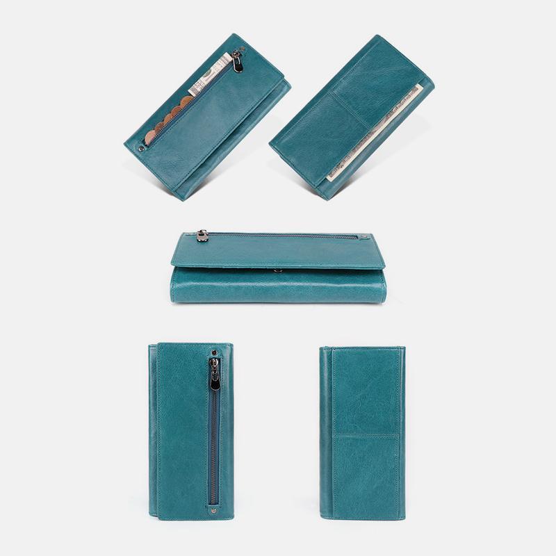 Genuine Leather RFID Vintage Wallet for Women