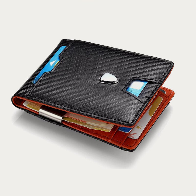 Minimalist Multi - Slot Bifold Card Holder RFID Blocking Wallet with Cash Clip - VOTVO