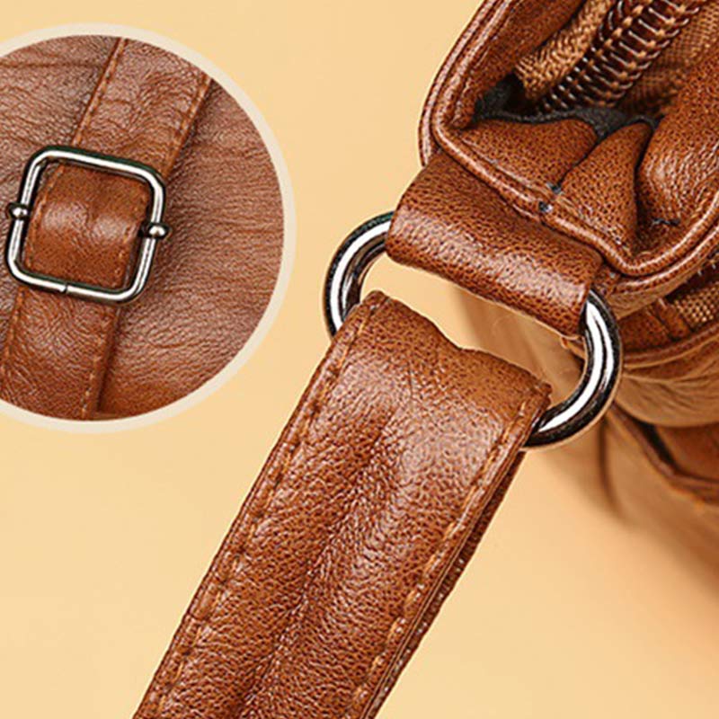 Retro Faux Leather Crossbody Bag for Women – Small Shoulder Purse for Daily Use - VOTVO