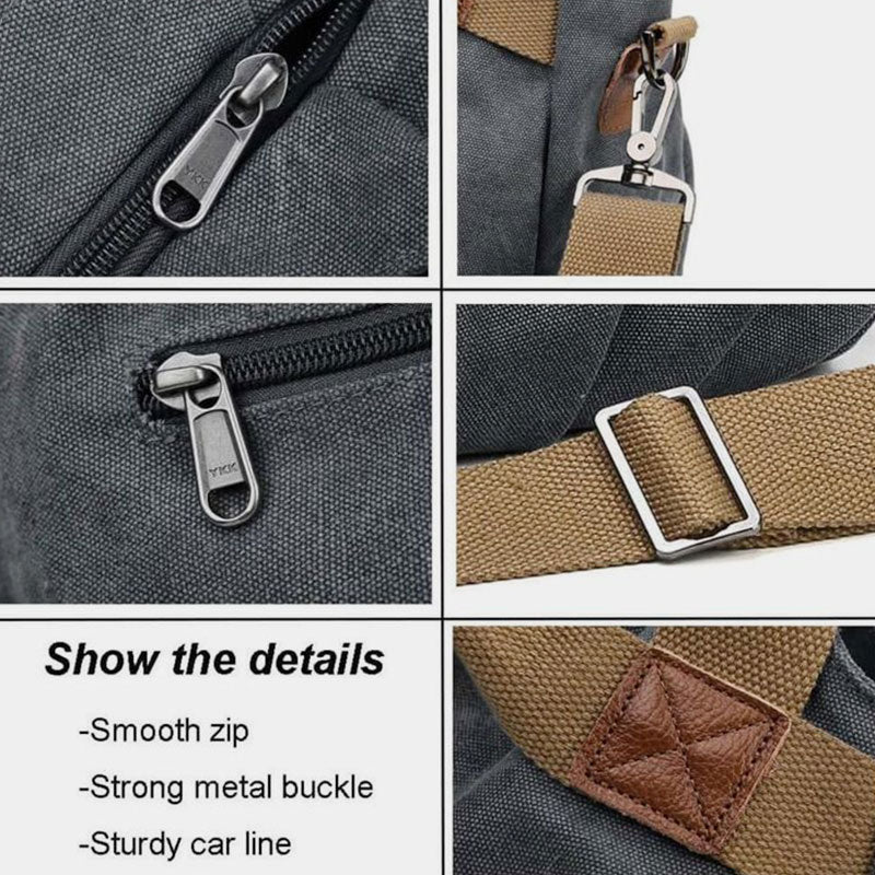 Large Capacity Canvas Messenger Bag – Stylish Shoulder Bag for Daily Use
