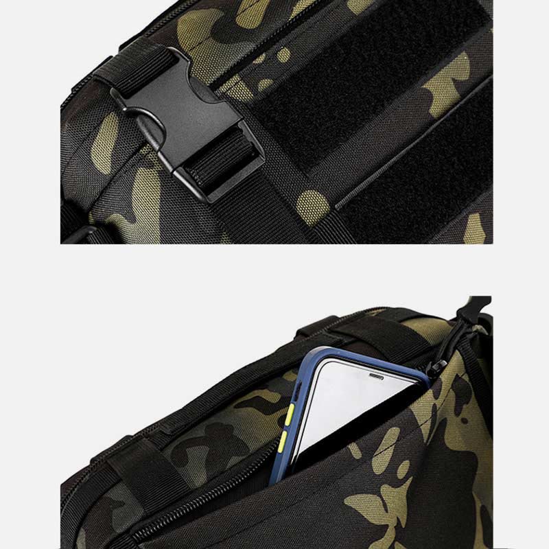 Large Camo Tactical Bag for Sports | Nylon Crossbody Bag Waist Bag