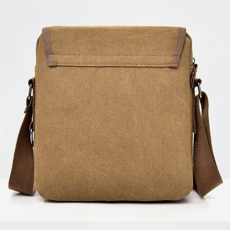 Retro Canvas Messenger Bag for Men – Crossbody Shoulder Bag for Business & Travel