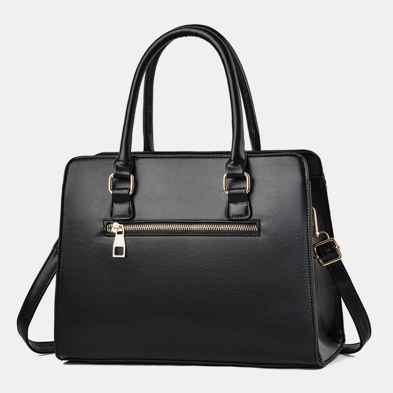 Vintage Women's Top - Handle Satchel Purses Work Tote Shoulder Bag with Long Strap - VOTVO
