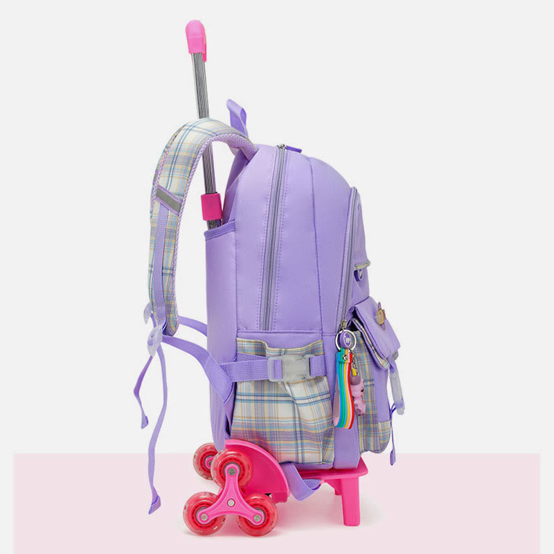 School Backpack for Kids – Cute Pattern Rolling Backpack with Adjustable Straps