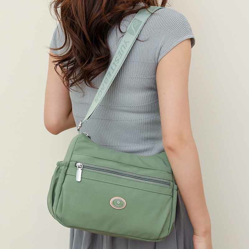 Multiple Color Crossbody Purse for Women - Large Nylon Commuter Bag