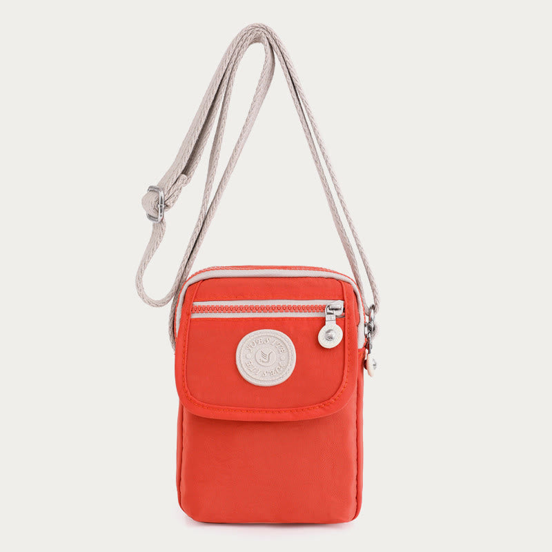 Mini Crossbody Bag – Waterproof Nylon Simple Solid Color Shopping Bag