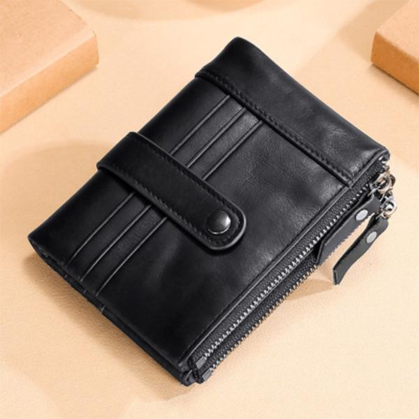 Men's RFID Anti-theft Retro Wallet – Genuine Leather, Secure & Stylish