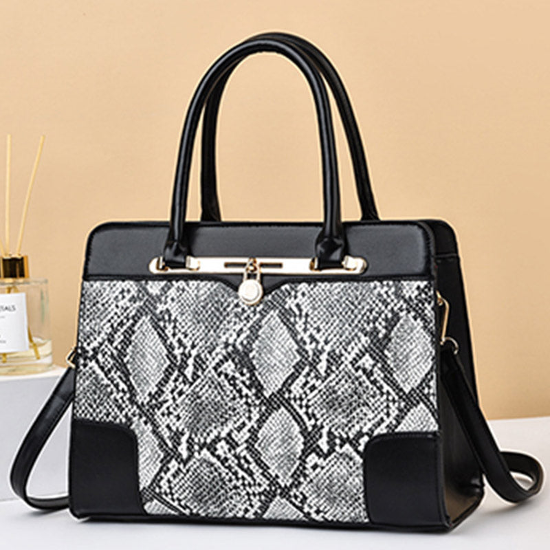 Vintage Women's Top-Handle Satchel Purses Work Tote Shoulder Bag with Long Strap