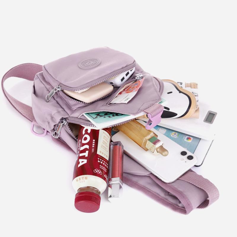 Sling Bag for Women | Multi-Pocket Waterproof Canvas Daily Shopping Backpack