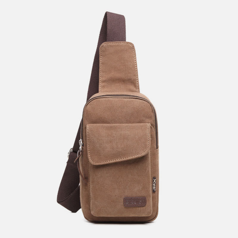 Sling Bag for Men – Multifunctional Outdoor Sports Canvas Chest Bag