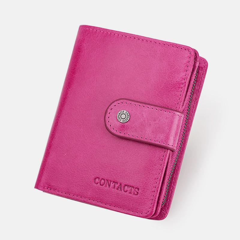 RFID GenuineLeather Multi - Card Buckle Wallet - VOTVO