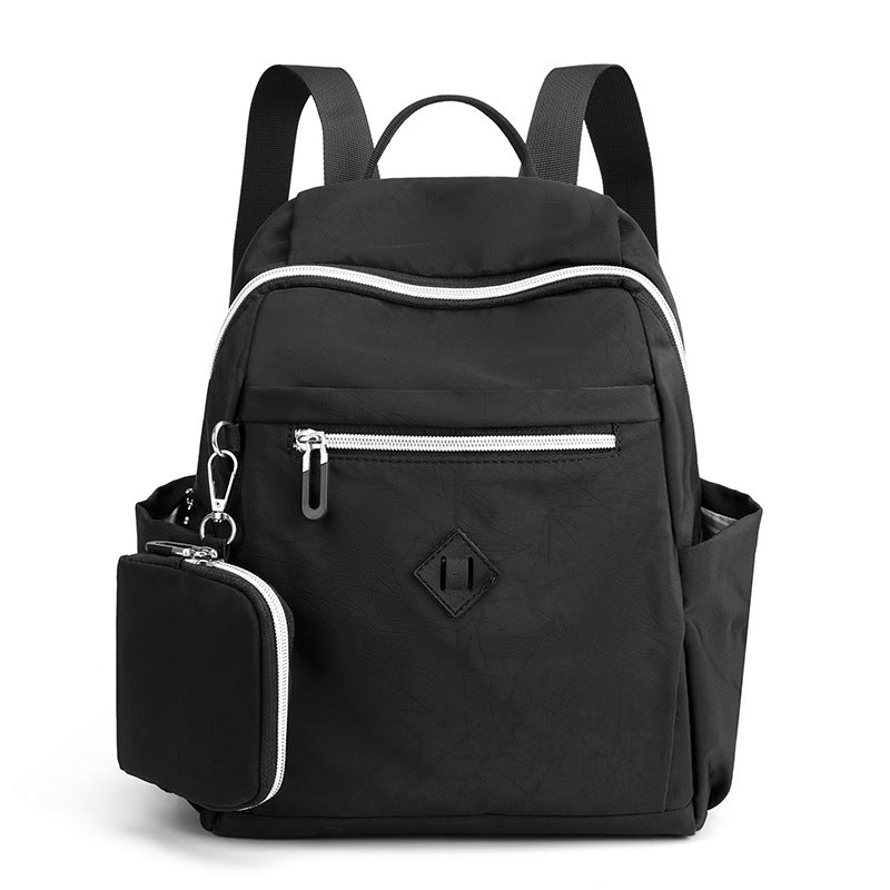 Women’s Nylon Backpack with Small Coin Purse – Casual Travel Daypack Handbag